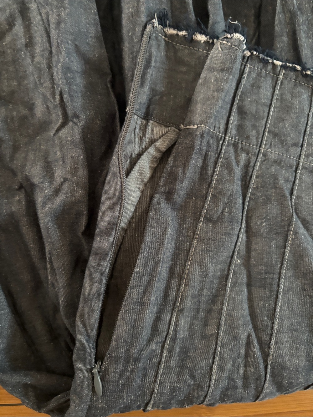 Zara Slate Gray Pleated A-Line Midi Skirt - Picture 4 of 8